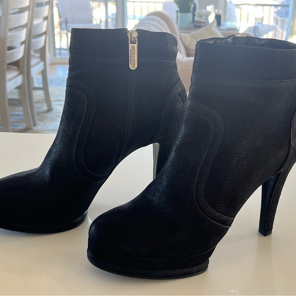 CHANEL Black Quilted Caviar Leather Ankle Platform Booties Heeled Boots NWT NIB - Picture 11 of 16